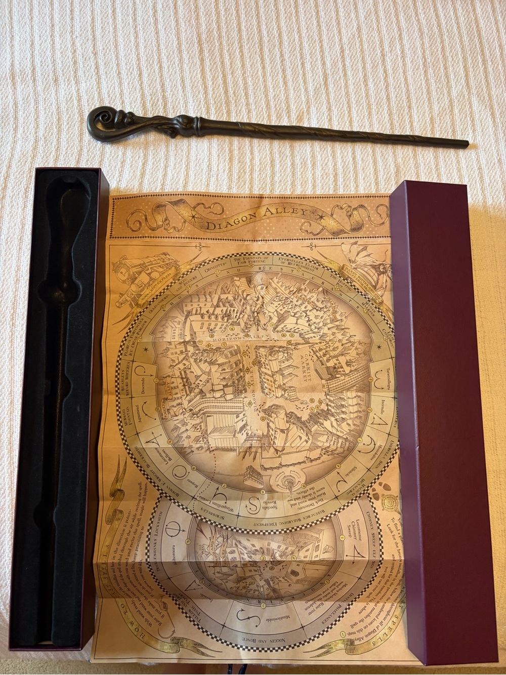 Wizarding World Fleur Delacour Wand Set with Diagon Alley Map